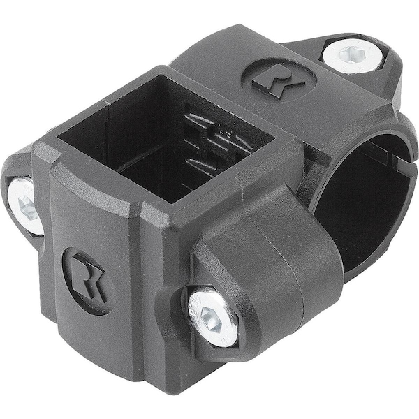 Kipp Tube Clamp 4-Way Flat Thermoplastic, For Round And Square Tubes, Comp:Steel, A=30, B=30 K0474.3030 - main